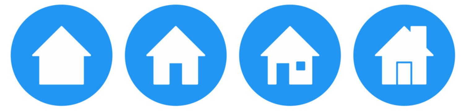 house icon set, home page button icon set