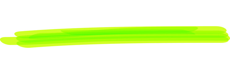 Hand drawn green highlight marker stripes on transparent background. PNG.