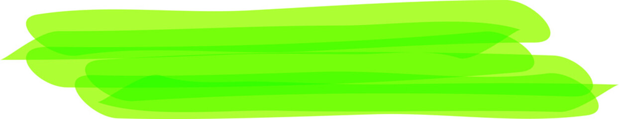 Fototapeta premium Hand drawn green highlight marker stripes on transparent background. PNG.