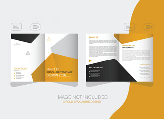 Creative Bifold Business Brochure Design Template layou