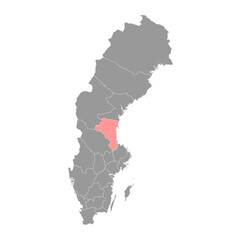 Gavleborg county map, province of Sweden. Vector illustration.