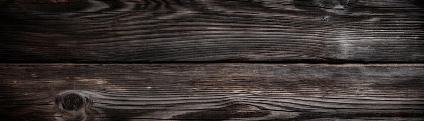 Fototapeta premium A dark, vintage wooden texture sets the stage for a rich, rustic ambiance, perfect as a background for an authentic, natural design project. Intricate grain and rough, aged oak planks. Generative AI.