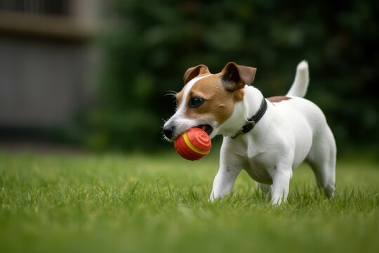 Jack russel play dog. Generate Ai