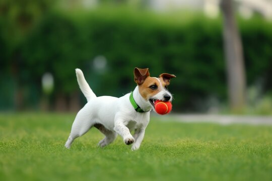 Jack russel play funny dog. Generate Ai