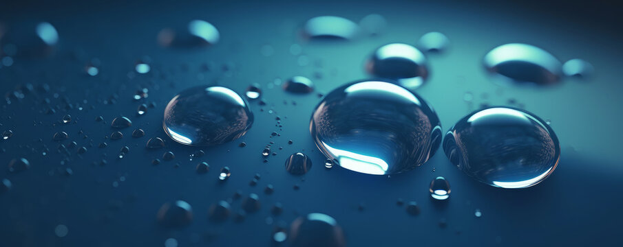 Blue water in nature showcases liquid essence, clean droplets, invigorating aqua purity, and creates a soothing, refreshing atmosphere for any project. Background for spa treatment. Generative AI.