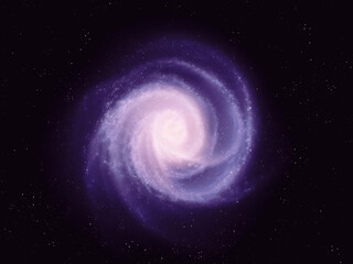 Galaxy vortex on the background of space. Abstract science background.