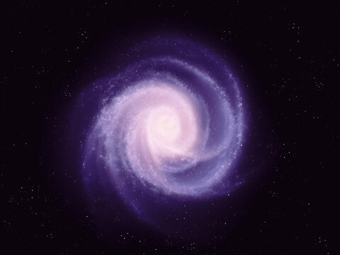 Galaxy vortex on the background of space. Abstract science background. © Nazarii