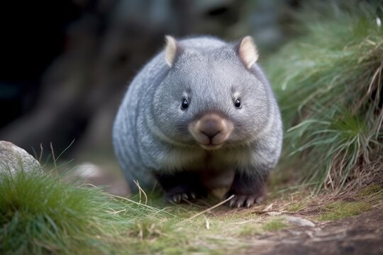 Hairy nosed wombat rodent. Generate Ai