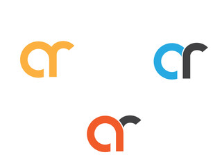 AR letter logo design.  R letter. A logo. Premium vector. Lettering design. Brand. Business. Templet