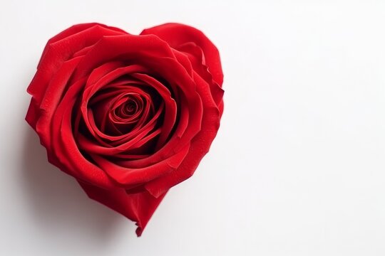 Red rose shape heart. Generate Ai