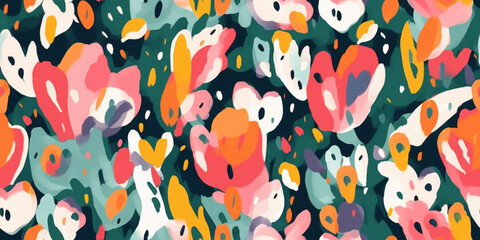 Seamless Surface Pattern Tile: Bold Organic Fluid Expressive Anomalier Animal Fur Leopard Pattern. Background: Textiles, Wallpaper & Home Decor. Generative AI.