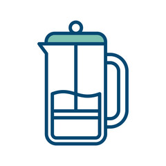 french press icon vector design template in white background