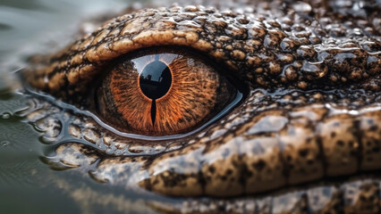 Alligator eye super macro
