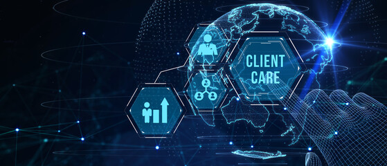 Customer Care Center. Client.  3d illustration