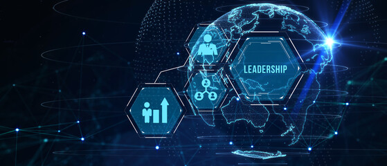 Business, Technology, Internet and network concept. Leadership business management. 3d illustration