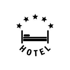 Hotel five stars  icon isolated on transparent background