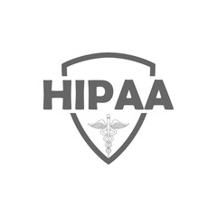 HIPAA shield isolated on transparent background
