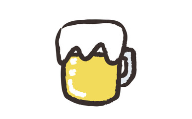 手描きのビールのイラスト