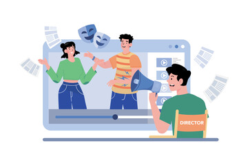 A comedy creator produces sketches and parodies for their channel.