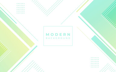 Modern background, geometric, green and yellow gradations, memphis