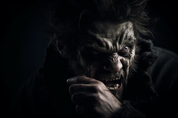 Werewolf man scary. Generate Ai