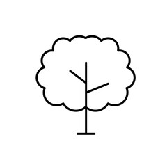 Tree vector outline art illustration