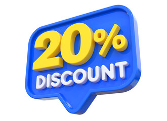 20 Percent  Discount Sale Off Sign