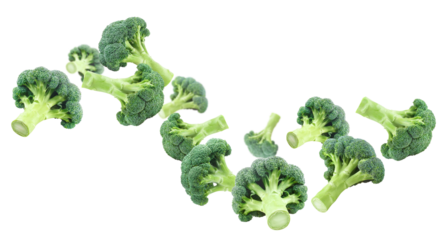 Flying broccoli, cut out