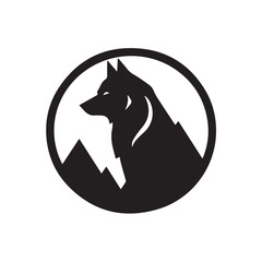 black and white wolf