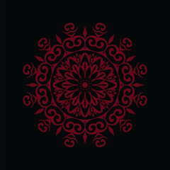 Free vector beautiful floral mandala design, creative ornamental decorative element in circle shape.