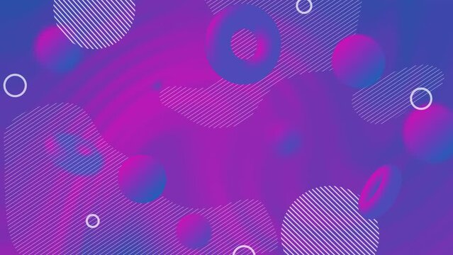 Abstract background with 3D objects. Loop.