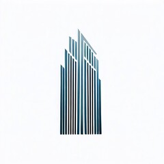 Obraz premium Residential high-rise and skyscraper building symbol logo