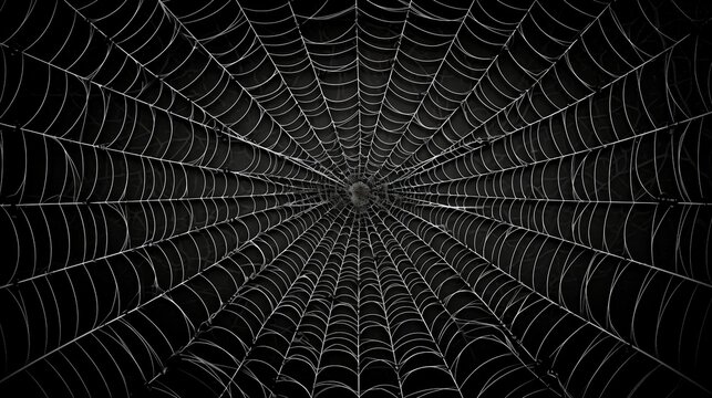 spider web with dew drops