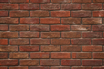 Building exterior, roughly textured  red brick wall  background