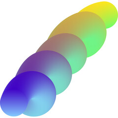 3D Gradient Squiggle Shape
