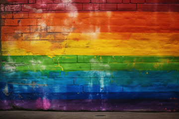 Pride flag graffiti, pride, background Generative AI