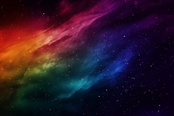 Pride flag on a galaxy, pride, background Generative AI