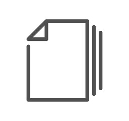 Document flow management related icon outline and linear vector.