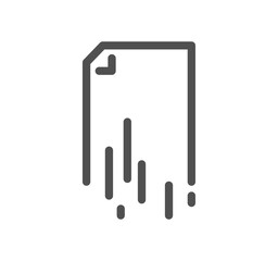 Document flow management related icon outline and linear vector.