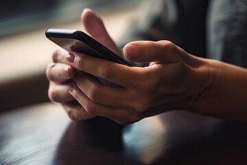 Person using their phone, generative ai