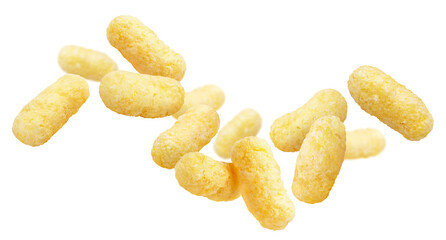 Flying delicious corn sticks, cut out