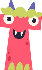 Fototapeta premium Monster Alphabet T Letter