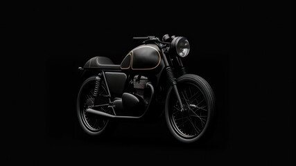 Obraz na płótnie Canvas dark vintage motorcycle logo generative ai