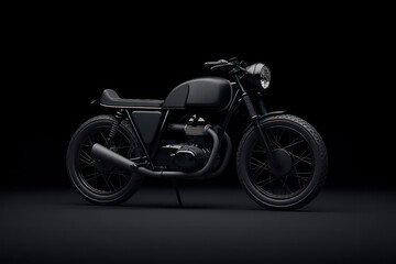 Fototapeta na wymiar dark vintage motorcycle logo generative ai
