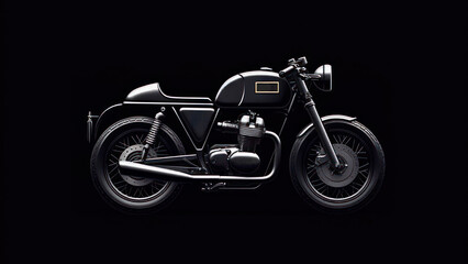 Fototapeta na wymiar dark vintage motorcycle logo generative ai