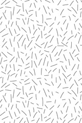 Vector seamless pattern black strokes on white background.