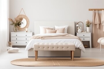 interior of a bedroom, ai generative