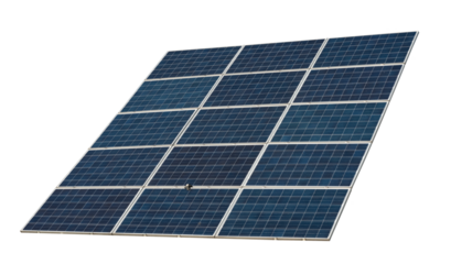Solar panel on a white background. Ecology. Eco-friendly solar energy