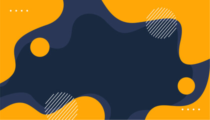 Simple vector geometric background with orange and blue abstract shapes, use for Wallpaper, poster design, banners, templates and more