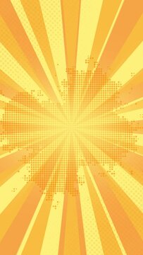 Animated pop art background with halfton